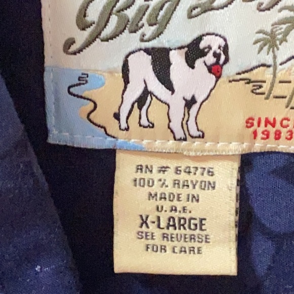 Hawaiian Tropical Big Dog men shirt button down XL - Picture 6 of 12